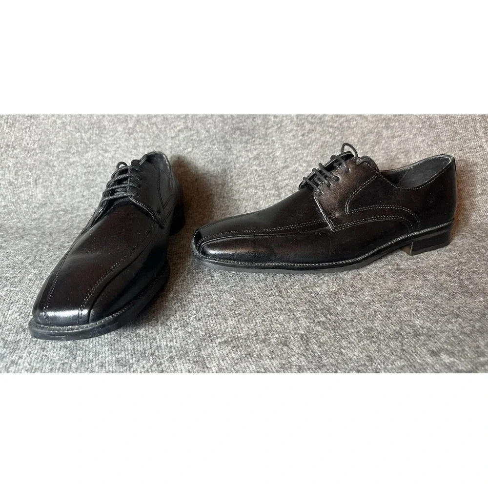 Stacy Adams Shoes Mens 10 M Black Leather Lace Up Dress Formal Classic Grandpa